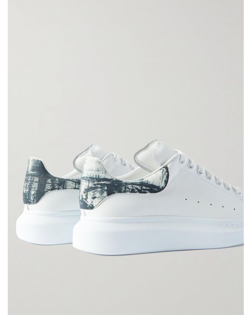 Alexander McQueen Sneakers aus Leder mit überstehender Sohle in White für Herren