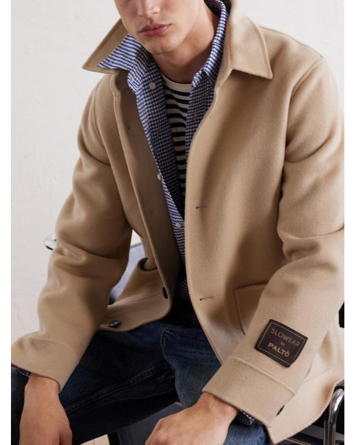 Slowear Natural Felted Wool-Blend Blouson Jacket for men