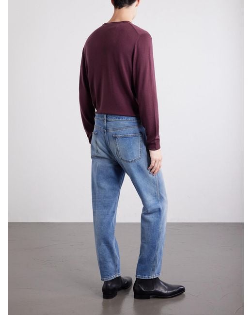 Lardini Blue Straight-Leg Washed Jeans for men