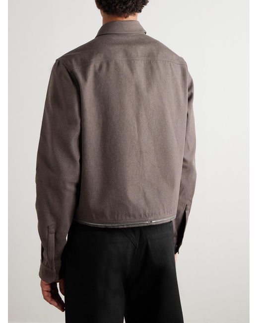 Rick Owens Brown Headon Cotton-Canvas Overshirt for men