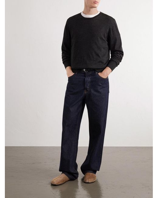 Lemaire Blue Wool Sweater for men