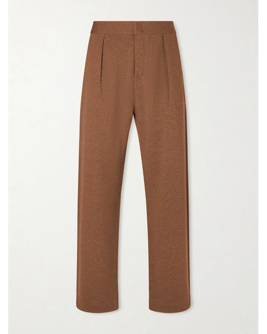 Loro Piana Natural Wide-Leg Wool And Cashmere-Blend Trousers for men