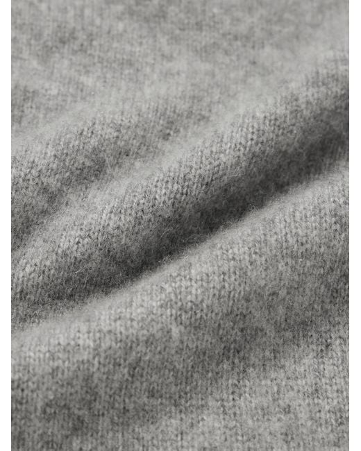 SSAM Gray Brushed Cashmere Sweater for men
