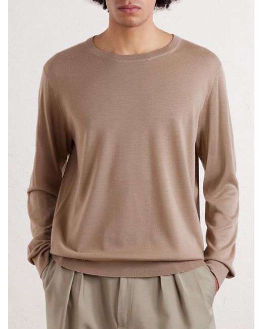 Merino Wool Sweater di Dries Van Noten in Natural da Uomo