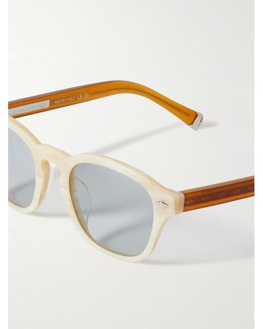 Brunello Cucinelli Natural Round-Frame Two-Tone Acetate Sunglasses for men