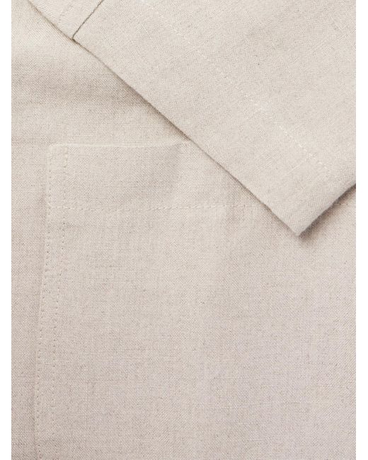 De Bonne Facture Natural Essential Unstructured Washed Belgian Linen Suit Jacket for men