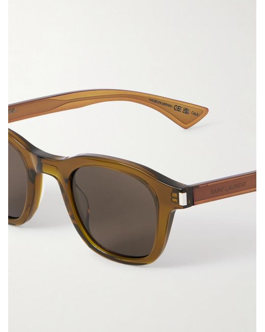 Saint Laurent Brown Round-Frame Acetate Sunglasses for men