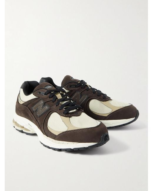 New Balance Brown 2002r Leather-trimmed Suede And Gore-tex® Mesh Sneakers for men
