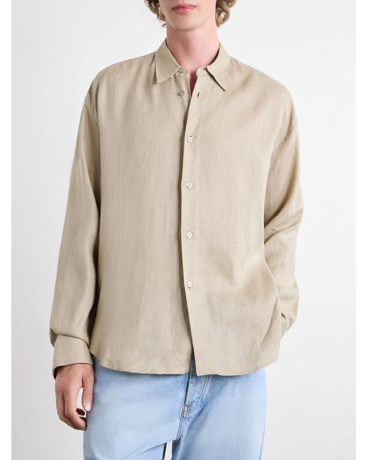 Studio Nicholson Natural Rafe Linen Shirt for men
