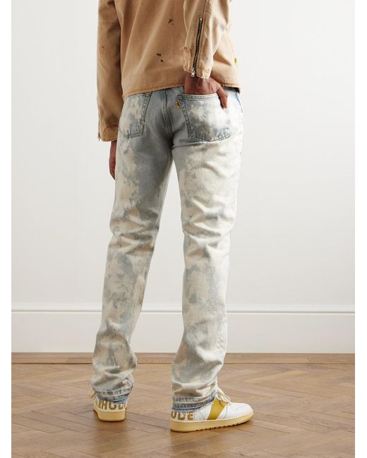 GALLERY DEPT. White Surf Side Straight-Leg Distressed Denim for men