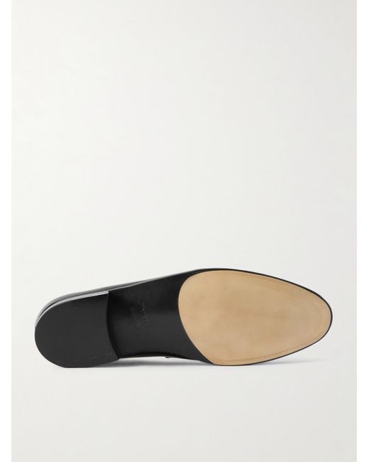 John Lobb Black Jamie Patent-Leather Penny Loafers for men