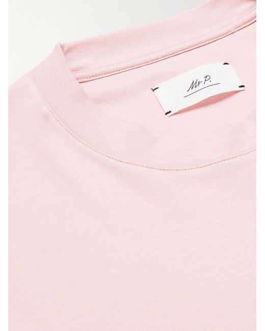 Mr P. Pink Organic And Recycled Cotton-Jersey T-Shirt for men