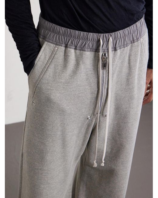 Rick Owens Gray Geth Belas Wide-leg Cotton-blend Jersey Sweatpants for men