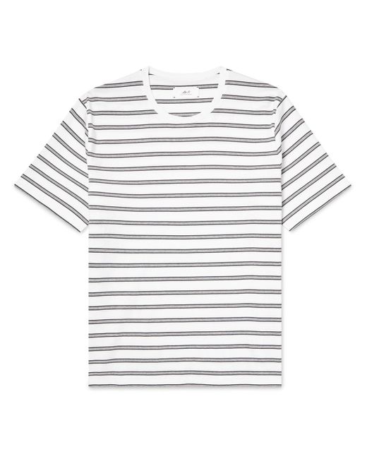 Mr P. White Striped Recycled And Organic Cotton-Blend Jersey T-Shirt for men