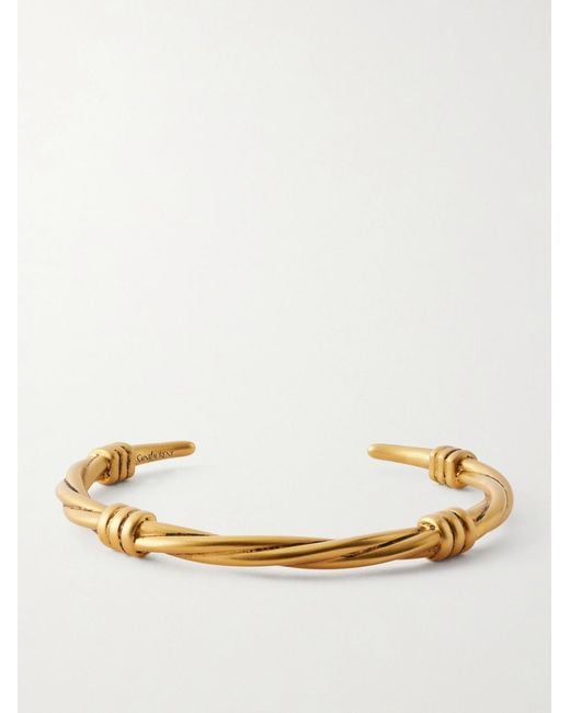 Saint Laurent Natural Gold-tone Cuff for men