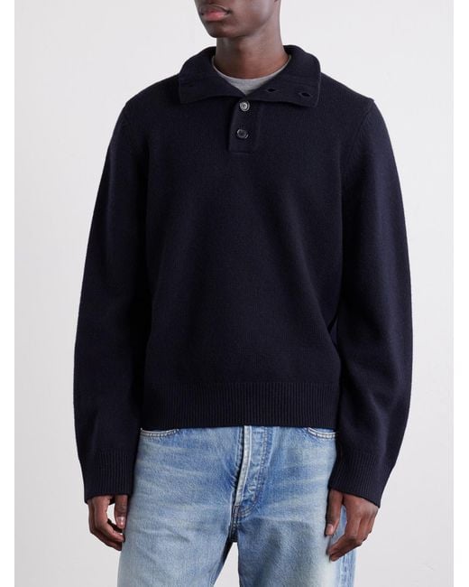 Nili Lotan Blue Natan Wool And Cashmere-Blend Sweater for men