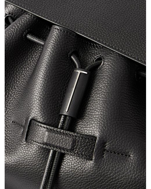 Tom Ford Black Leather Backpack for men