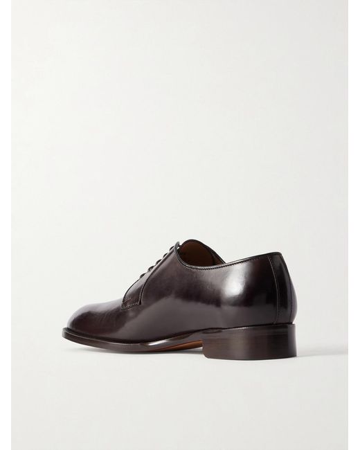 Mr P. Brown Leather Derby Shoes for men