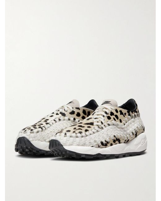Nike White Air Footscape Stretch-knit And Printed Calf Hair Sneakers for men