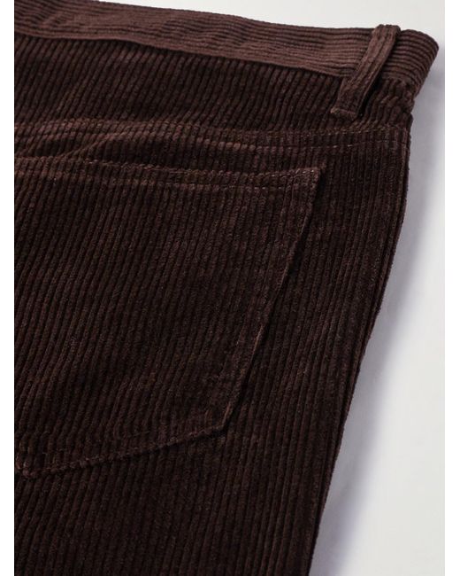 A.P.C. Brown Jean Straight-leg Cotton And Linen-blend Corduroy Trousers for men