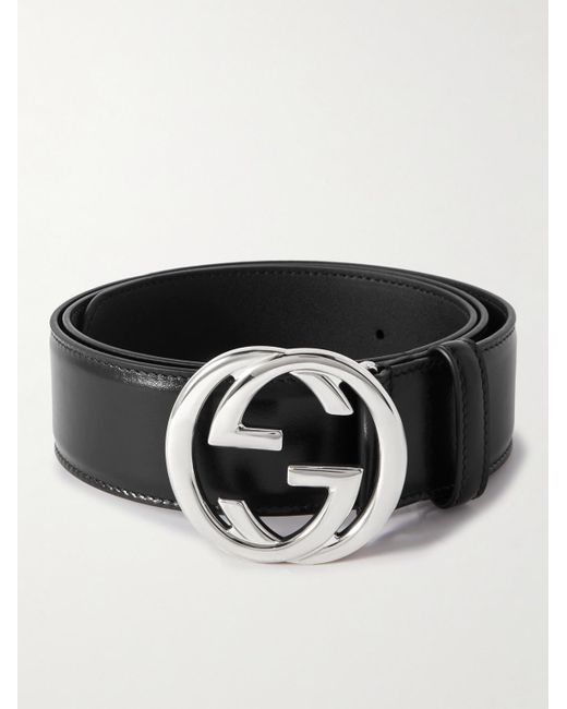 Gucci Black 4cm Leather Belt for men