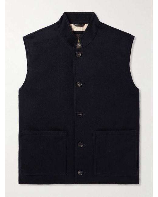 Loro Piana Blue Storm System Cashmere-Felt Gilet for men