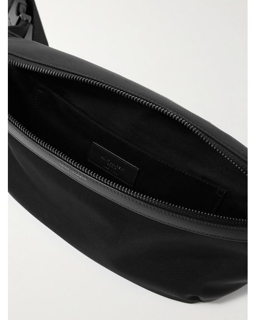 Saint Laurent White Leather-Trimmed Nylon Belt Bag for men