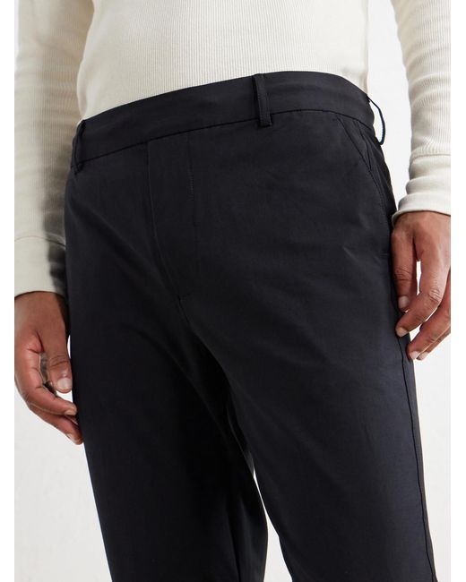 James Perse Blue Slim-Fit Stretch Cotton-Blend Trousers for men