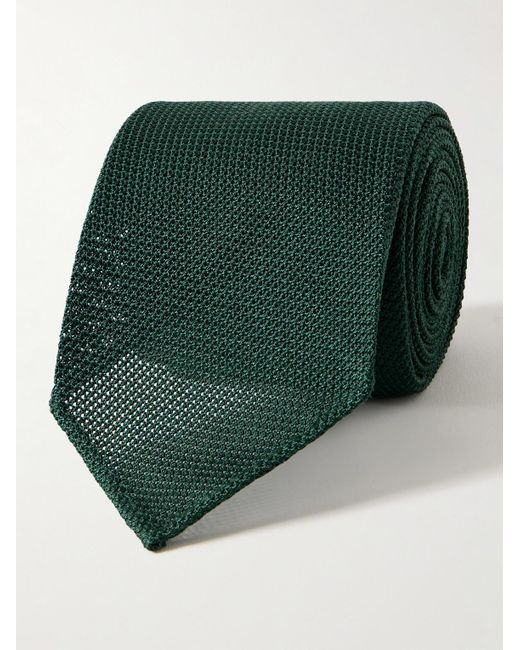 Cravatta in grenadine di seta di Drake's in Green da Uomo