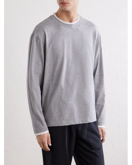 Lardini Gray Cotton-Jersey T-Shirt for men