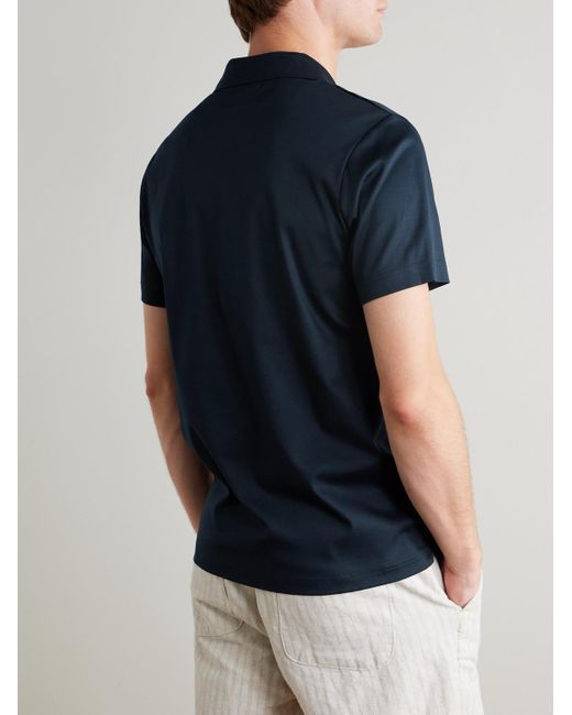NN07 Blue Paul 3525 Organic Cotton Polo Shirt for men
