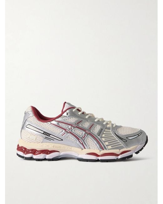 Asics Gray Gel-Kayano 12.1 Rubber-Trimmed Mesh Sneakers for men