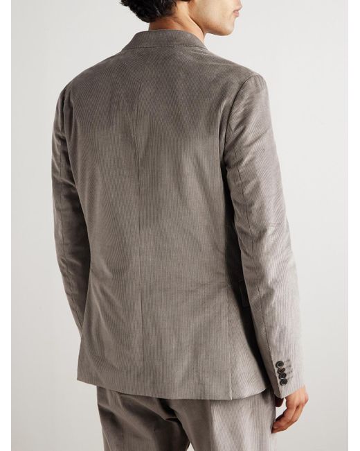 Paul Smith Gray Cotton-Blend Corduroy Blazer for men