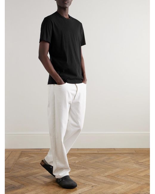 James Perse Black Crew-neck Cotton-jersey T-shirt for men