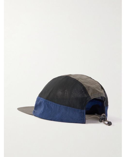 Adidas Originals Blue Brain Dead Logo-Embroidered Recycled-Shell And Mesh Cap for men