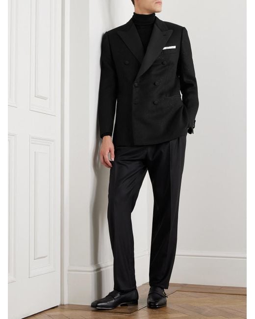 Giacca Da Smoking Doppiopetto di Brioni in Black da Uomo