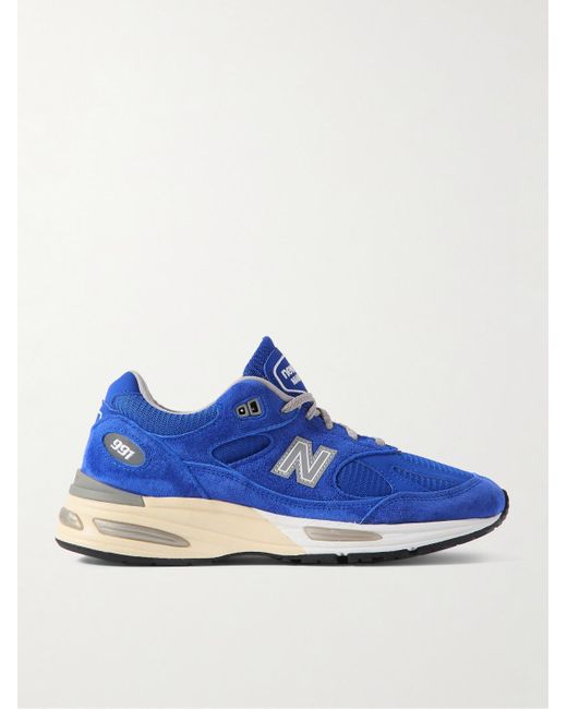 New Balance 991 Sneakers aus Veloursleder in Blue für Herren