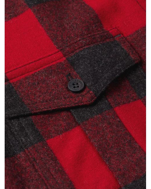 Pendleton Red Scout Checked Virgin Wool Shirt for men