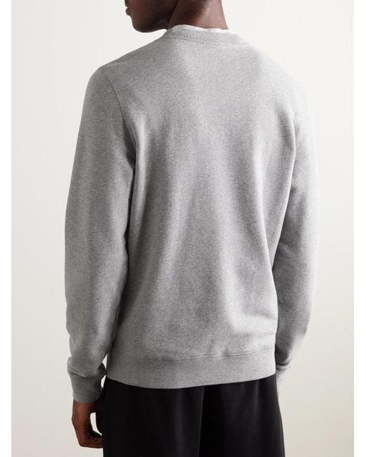 Sunspel Gray Brushed Loopback Cotton-Jersey Sweatshirt for men