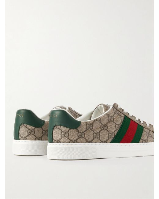 Sneakers in tela con monogramma di Gucci in Brown da Uomo