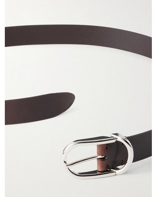 Brunello Cucinelli Brown 3Cm Leather Belt for men