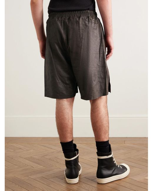 Shorts A Gamba Dritta di Rick Owens in Gray da Uomo