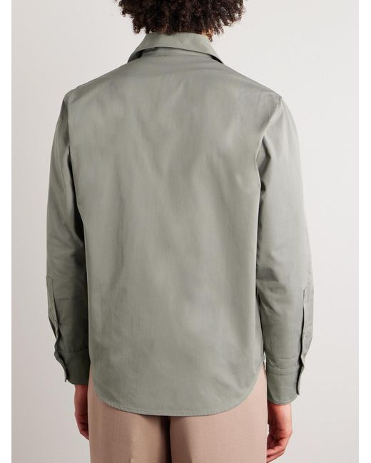 STÒFFA Gray Cotton-Canvas Shirt for men