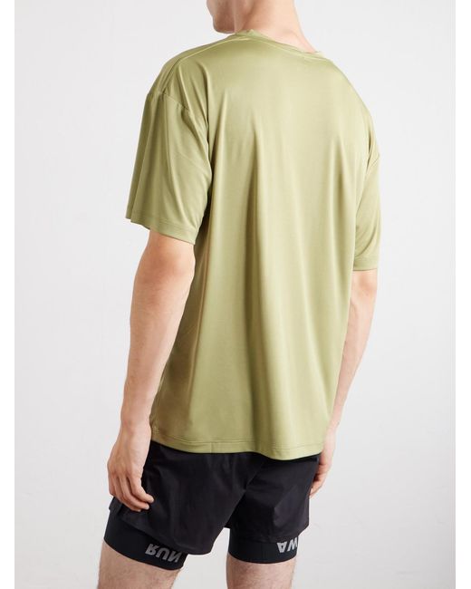 Satisfy Green Auralite Logo-Print Jersey T-Shirt for men