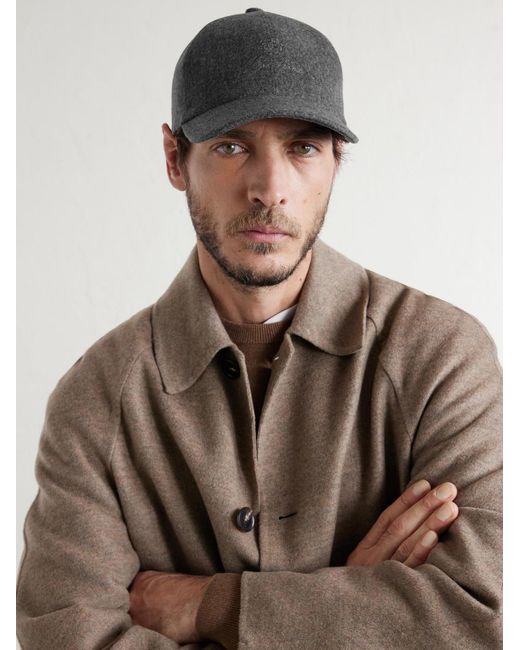 Loro Piana Black Logo-embroidered Storm System Baby Cashmere Baseball Cap