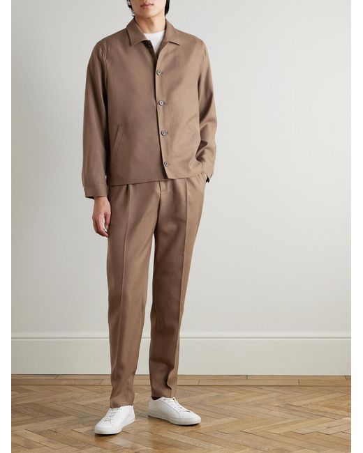 Sunspel Brown Virgin Wool-twill Jacket for men