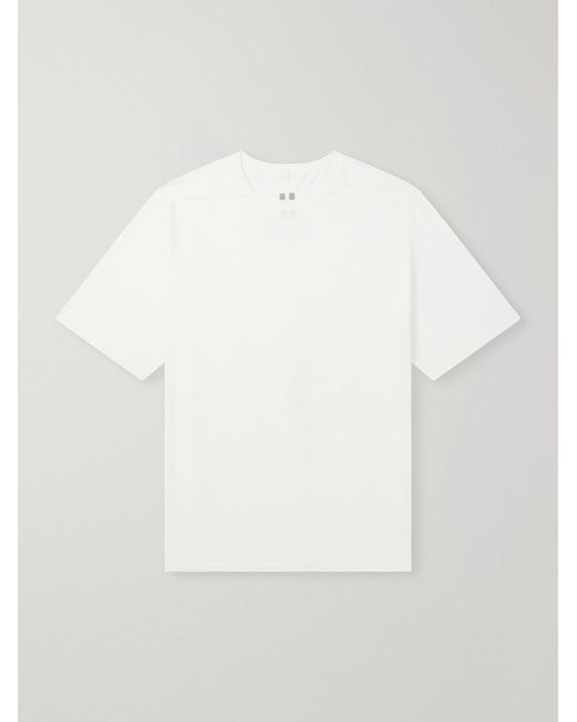 Rick Owens White Brad Cotton-Jersey T-Shirt for men