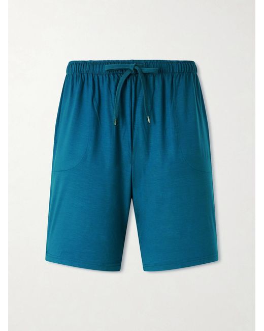Derek Rose Blue Basel 24 Stretch-jersey Drawstring Shorts for men