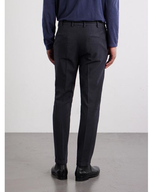 Thom Sweeney Blue Straight-Leg Cotton-Blend Chinos for men