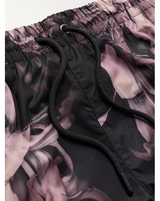 Dries Van Noten Blue Straight-Leg Mid-Length Printed Swim Shorts for men